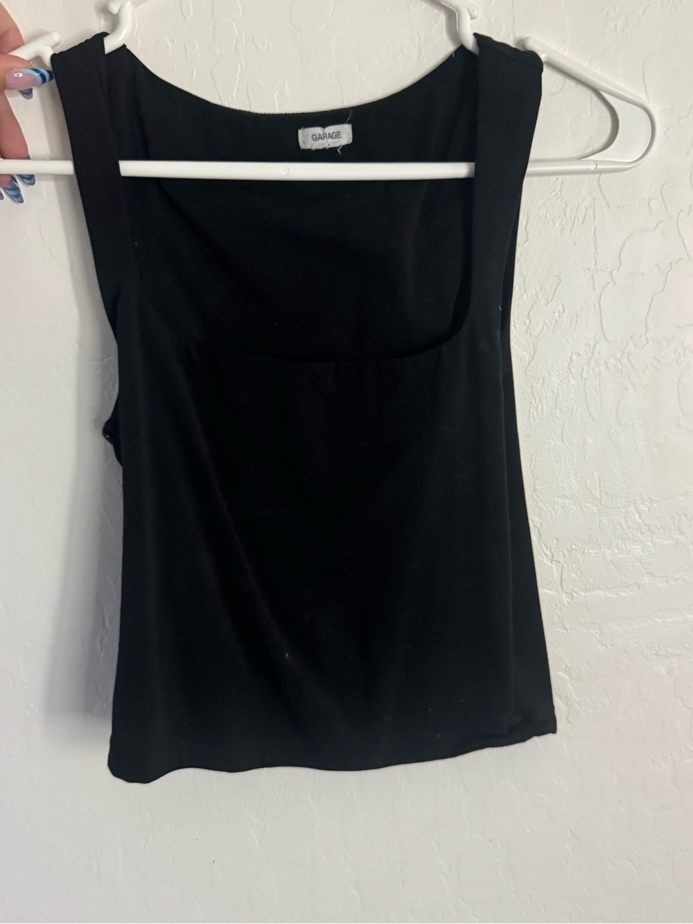 Garage Black Scoop Neck Tank Top